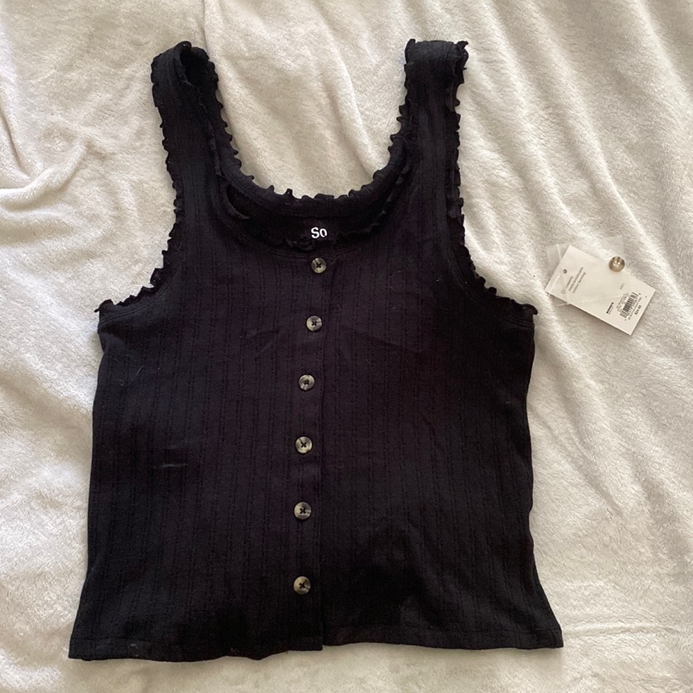 Black Button Cami